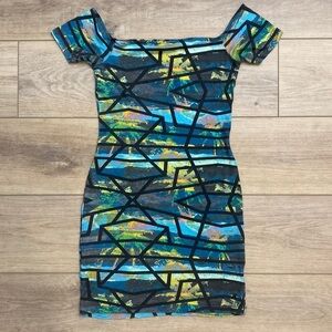 Hurley Off The Shoulder Bodycon‎ Mini Dress